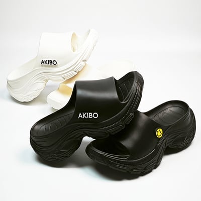 【買1送1】AKIBO韓系動感厚底涼鞋-經典黑(女款、5公分厚底增高、輕量、防水) / 內附AKIBO品牌鞋扣1個。現在買再送鞋扣組(不挑款)19