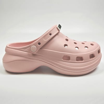 【買1送1】AKIBO厚底洞洞鞋-櫻花粉(女款、6公分厚底增高、寬楦、輕量、兩穿、防水) / 內附AKIBO品牌鞋扣1個。現在買再送鞋扣組(不挑款)9