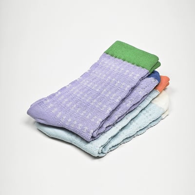 AKIBO繽紛撞色中筒襪(兩件組)-女款