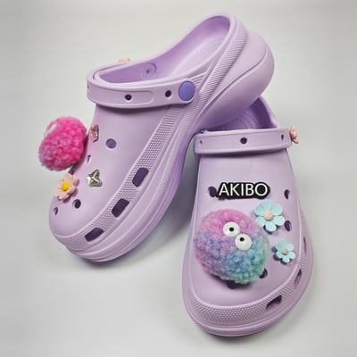AKIBO夢幻花園款洞洞鞋扣 (九件組)2