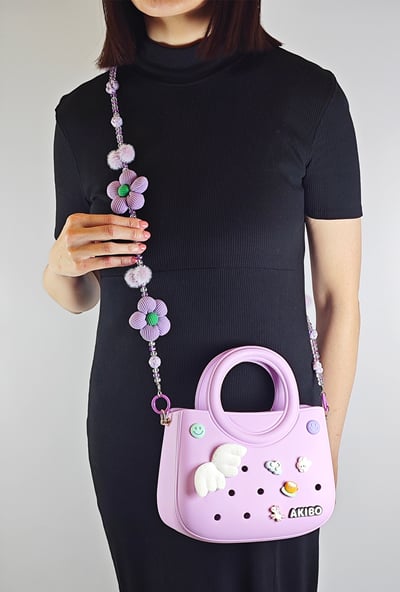 AKIBO微笑小馬款洞洞鞋扣(七件組)