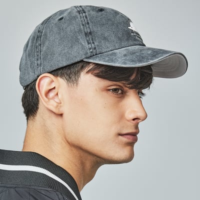 SCANDINAVIAN FOREST北歐小刺蝟水洗刺繡復古經典老帽-水洗黑