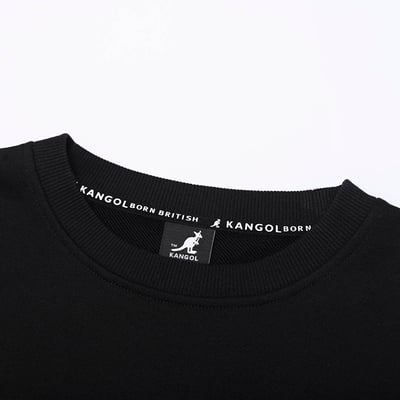 KANGOL袋鼠中性落肩大學T-黑(男女共款)7