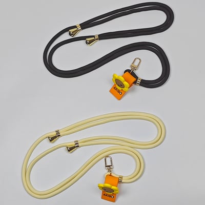 AKIBO經典6MM手機掛繩-經典黑(可調節、中性款、輕量、尼龍) / 內附AKIBO品牌手機掛片1個8