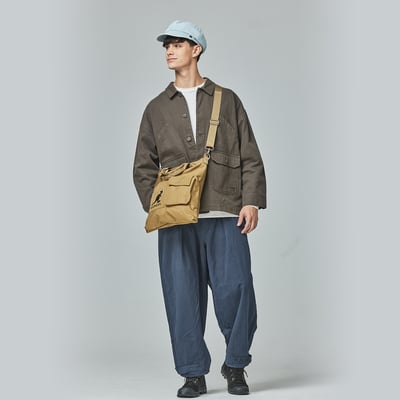 KANGOL袋鼠個性氣球長褲-深藍5