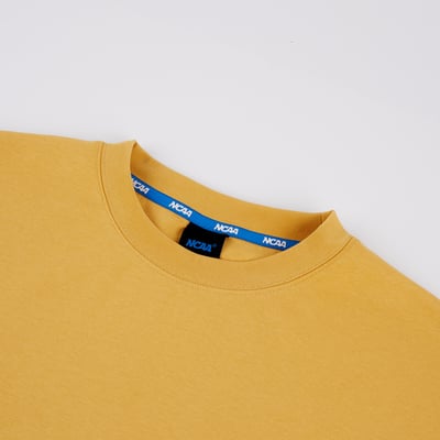 NCAA密西根大學Michigan落肩漸層小發泡洋裝-黃9