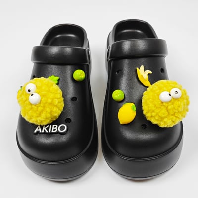 AKIBO清新檸檬款洞洞鞋扣 (九件組)