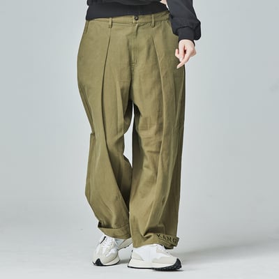 KANGOL袋鼠個性氣球長褲-綠3