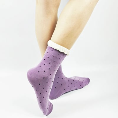 AKIBO森系碎花中筒襪(三件組)-女款7