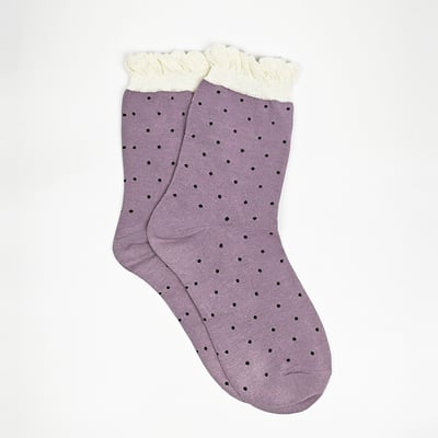 AKIBO森系碎花中筒襪(三件組)-女款4