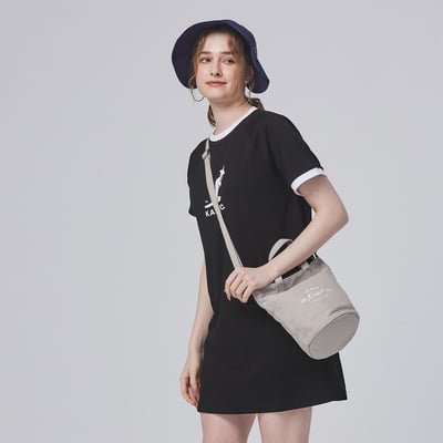 KANGOL帆布側背包-灰5