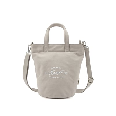KANGOL帆布側背包-灰1