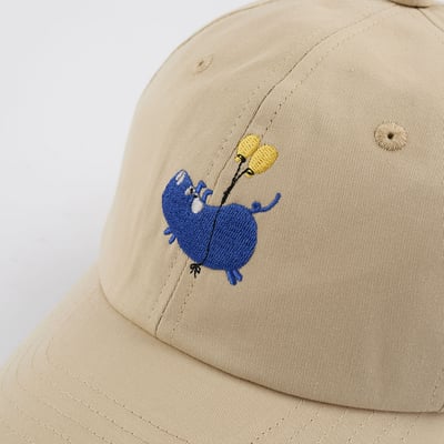 Angelia&Pets精緻刺繡動物老帽-卡其(男女共款)7