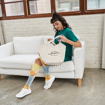 KANGOL帆布托特包-米白3