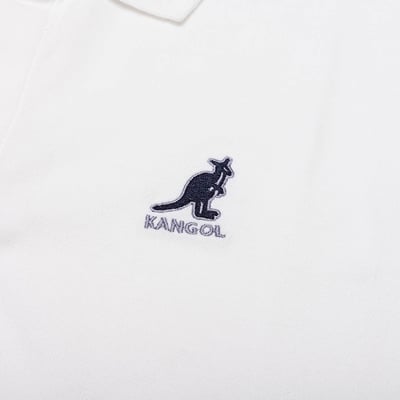 KANGOL袋鼠針織經典POLO衫-白6