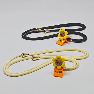 AKIBO經典6MM手機掛繩-奶油白(可調節、中性款、輕量、尼龍) / 內附AKIBO品牌手機掛片1個7