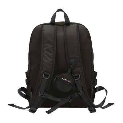 KANGOL袋鼠多功能後背包-黑(男女共款)6