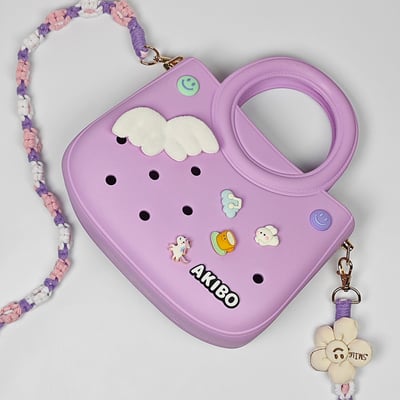 AKIBO微笑小馬款洞洞鞋扣(七件組)