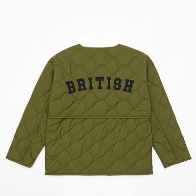 KANGOL袋鼠水波紋鋪棉外套-軍綠8