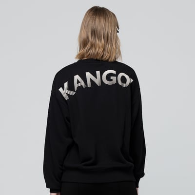 KANGOL袋鼠中性落肩大學T-黑(男女共款)4