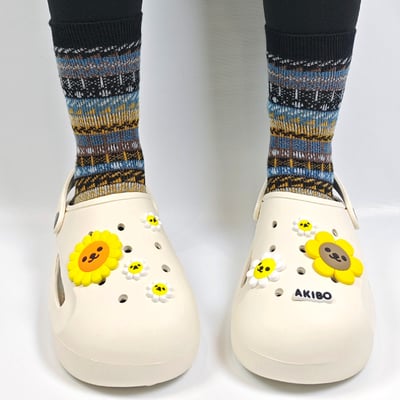 AKIBO花花世界款洞洞鞋扣 (七件組)