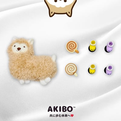 AKIBO羊駝小鞋款洞洞鞋扣(七件組)