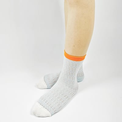 AKIBO繽紛撞色中筒襪(兩件組)-女款