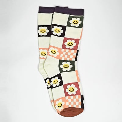 AKIBO花漾幾何中筒襪(兩件組)-中性款