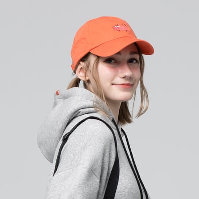 Angelia&Pets精緻刺繡動物老帽-橘(男女共款)3