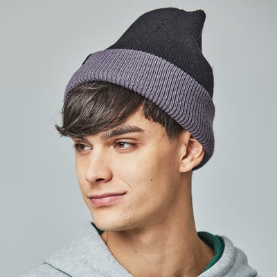 SCANDINAVIAN FOREST北歐小刺蝟雙面保暖針織毛帽-低調灰2