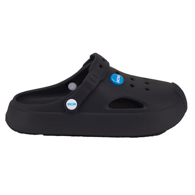 【買1送1】NCAA休閒洞洞鞋-經典黑(中性款、寬楦、雲朵感、輕量、防水)/ 內附NCAA品牌鞋扣1個。現在買再送鞋扣組(不挑款)4