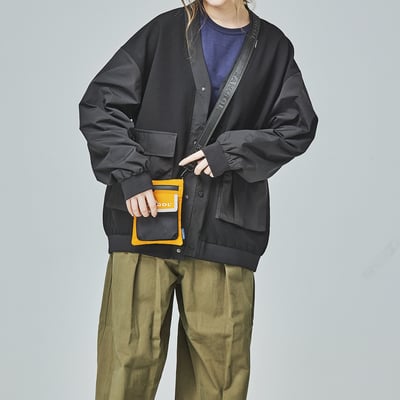 KANGOL袋鼠撞色小側背包-黃3