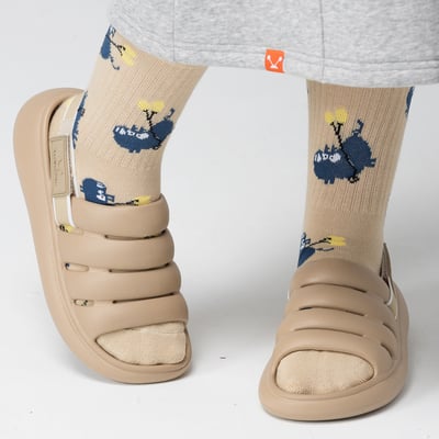 Angelia&Pets兩穿拖鞋-卡其(女款、雲朵感、輕量、兩穿、防水)2