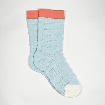 AKIBO繽紛撞色中筒襪(兩件組)-女款