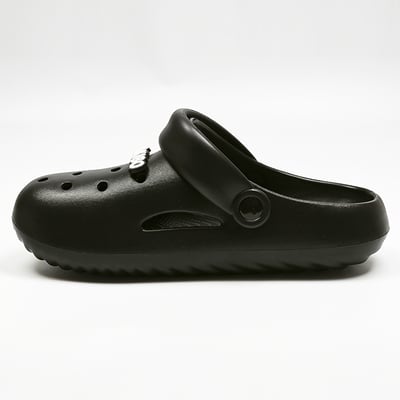 【買1送1】AKIBO泡芙洞洞鞋-經典黑(女款、雲朵感、輕量、兩穿、防水) / 內附AKIBO品牌鞋扣1個。現在買再送鞋扣組(不挑款)18