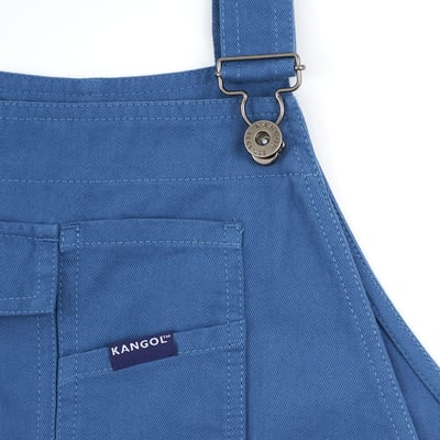 KANGOL袋鼠水洗吊帶短褲-藍5