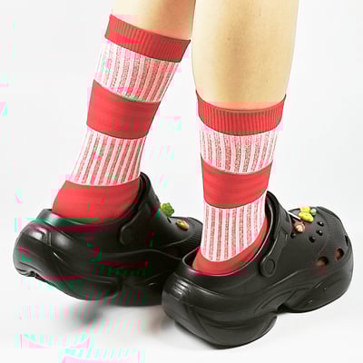 【買1送1】AKIBO搖滾老爹洞洞鞋-經典黑(女款、6公分厚底增高、輕量、兩穿、防水) / 內附AKIBO品牌鞋扣1個。現在買再送鞋扣組(不挑款)13