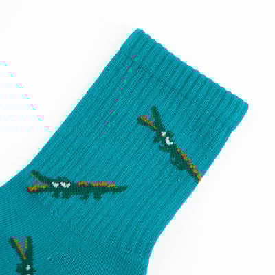 Angelia&Pets緹花滿版襪-綠