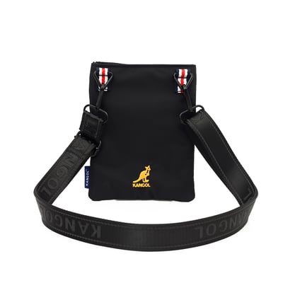 KANGOL袋鼠撞色小側背包-灰6