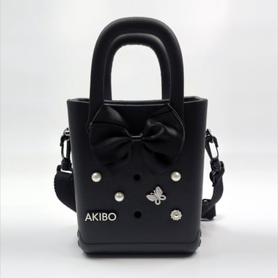 AKIBO珍珠蝴蝶款洞洞鞋扣 (六件組)