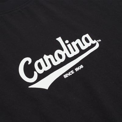 NCAA基本版假兩件印花棉T-黑8