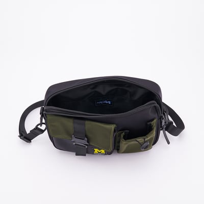 NCAA密西根大學Michigan工裝風機能側背包-綠9