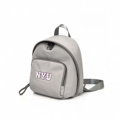 NCAA紐約大學NYU經典Logo小後背包-灰5