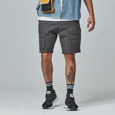 KANGOL袋鼠工裝多口袋短褲-鐵灰2