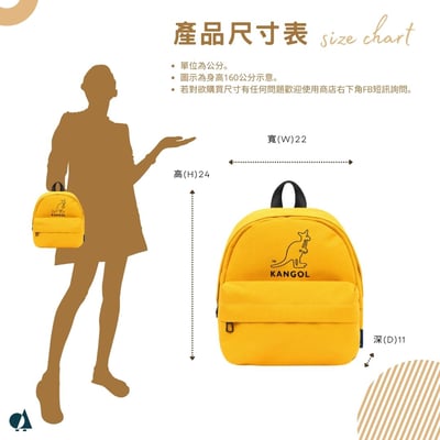 KANGOL袋鼠多彩小後背包-藍7