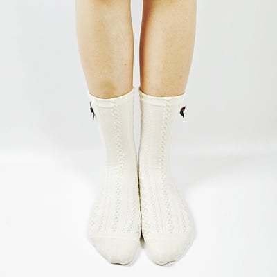 AKIBO森系碎花中筒襪(三件組)-女款15