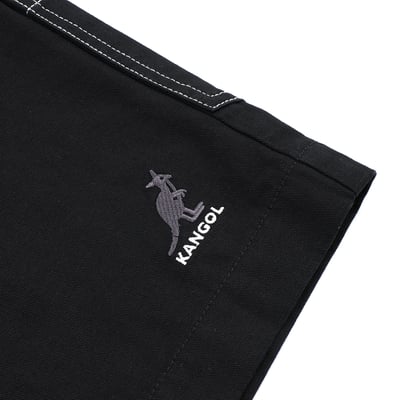 KANGOL袋鼠中性水洗五分褲-黑3