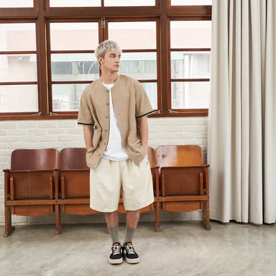 KANGOL中性休閒氣球褲-白4