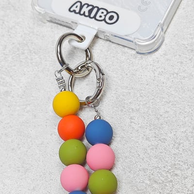 AKIBO童趣彩珠包包手機掛繩-多彩(中性款、木質)  / 內附AKIBO品牌手機掛片1個)6