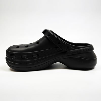 【買1送1】AKIBO厚底洞洞鞋-經典黑(女款、6公分厚底增高、寬楦、輕量、兩穿、防水) / 內附AKIBO品牌鞋扣1個。現在買再送鞋扣組(不挑款)17